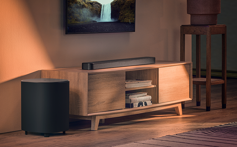 750W max output power and a 10" wireless subwoofer